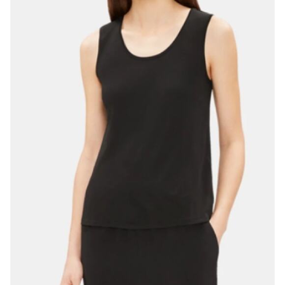 Eileen Fisher System Silk Scoop Neck Tank Women's XL Stretch Basic Staple Layer - Picture 1 of 9
